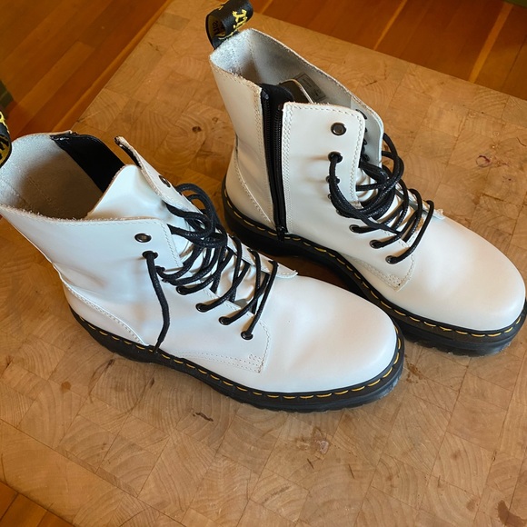 Dr. Martens Shoes - White Doc Marten platform boots